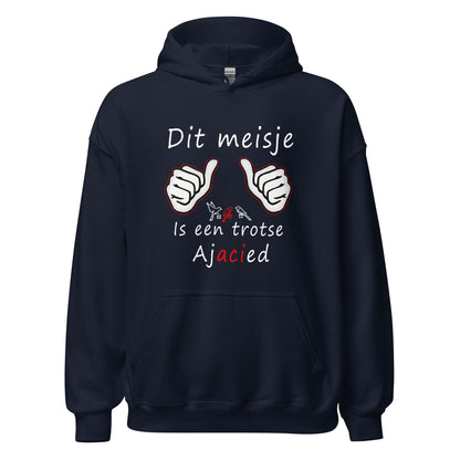 Unisex hoodie (Dit meisje is een trotse Ajacied)