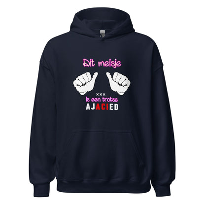 Unisex hoodie (Dit meisje is een trotse Ajacied) Amsterdam