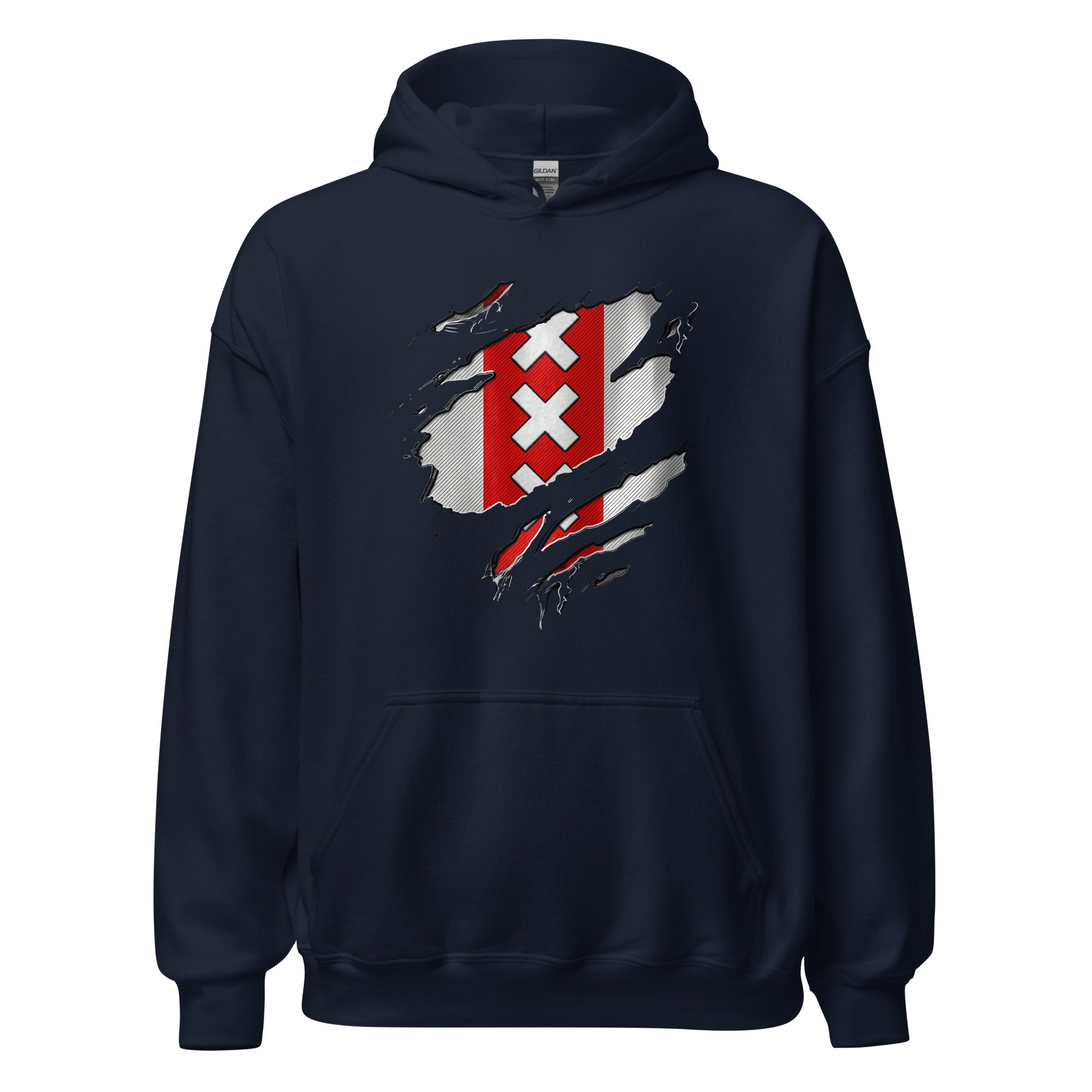 Unisex hoodie (Ajax vlag scheur)