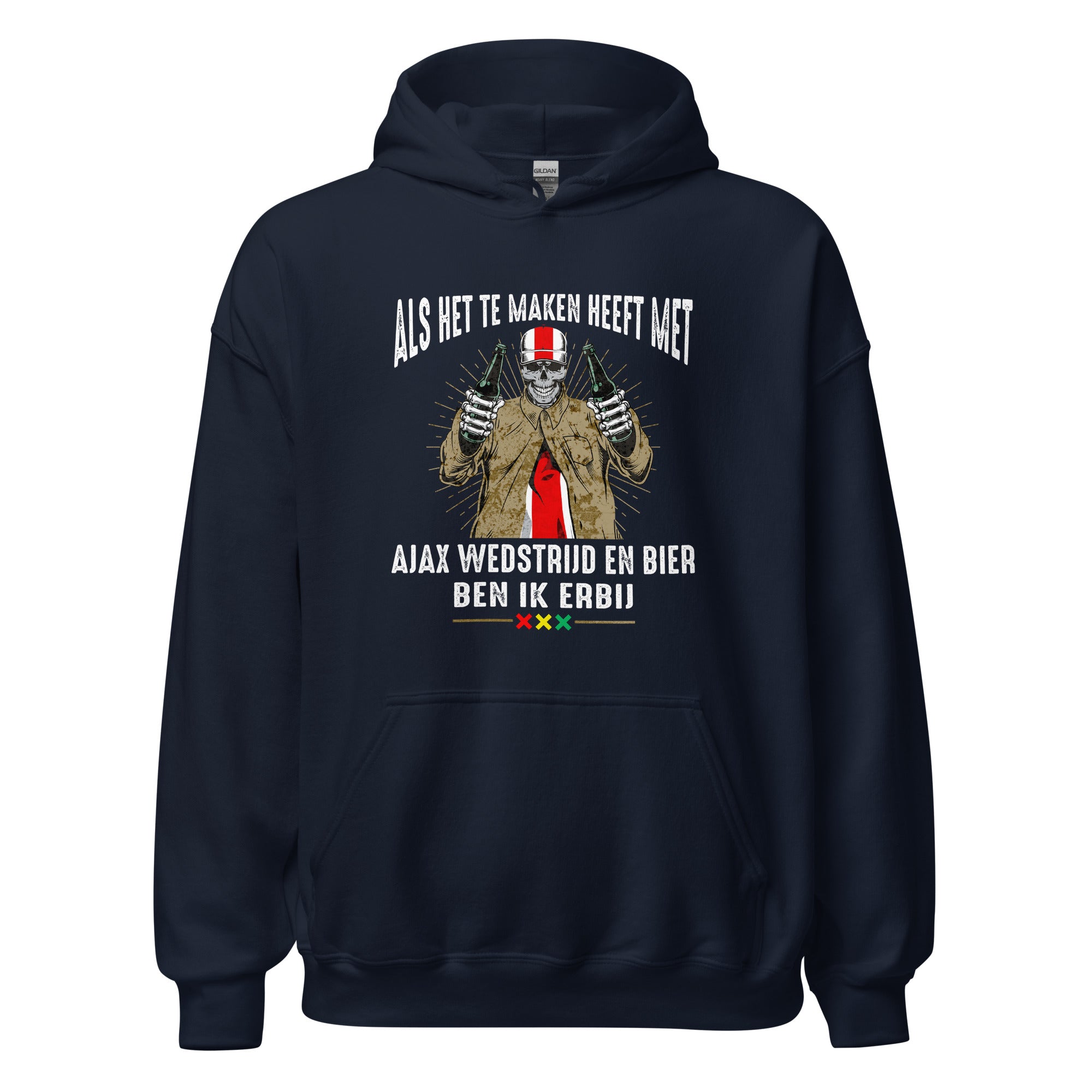 Unisex hoodie (Als het te maken heeft met Ajax wedstrijd en bier Ik erbij) Ajacied