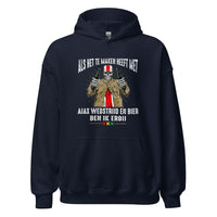 Unisex hoodie (Als het te maken heeft met Ajax wedstrijd en bier Ik erbij) Ajacied