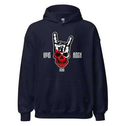 Unisex hoodie (Utreg skull- We Rock)
