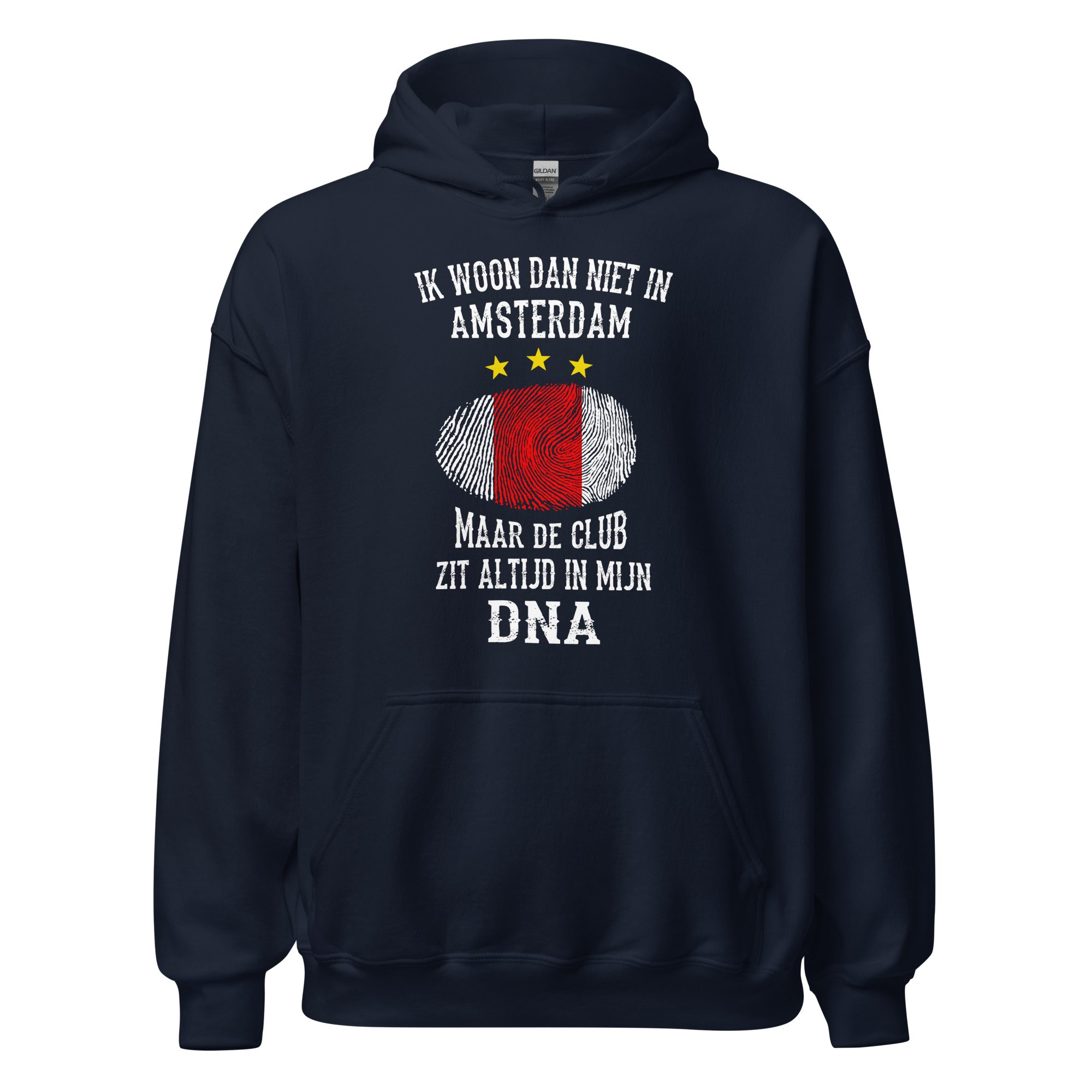 Unisex hoodie (Ik woon dan niet in Amsterdam Maar de ajax zit altijd in mijn DNA) Ajacied