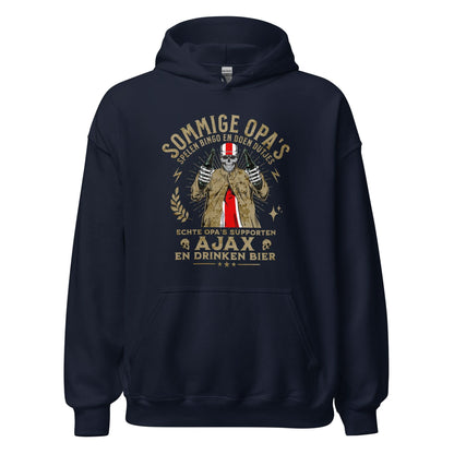 Unisex hoodie (Echte Opa's supporten Ajax en drinken bier) Ajacied