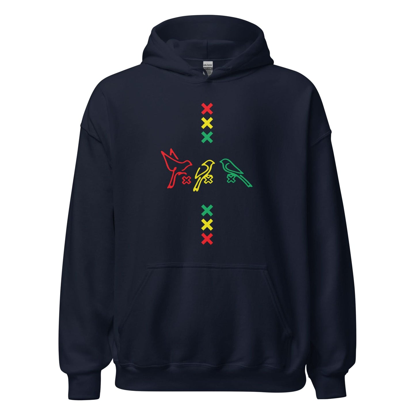 Unisex hoodie (Ajacied- 3 vogels- 3 kruizen)
