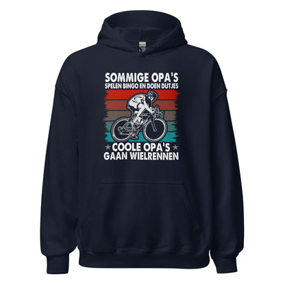 Unisex hoodie (Coole opa's gaan wielrennen)