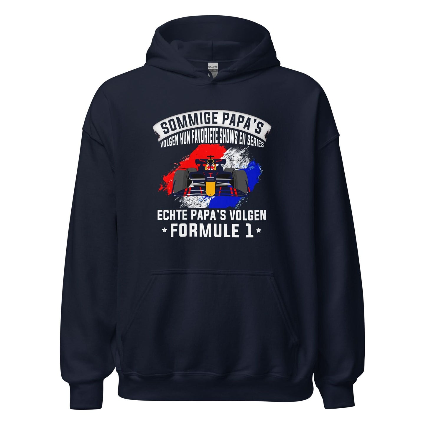 Unisex hoodie (Echte Papa's volgen formula 1)
