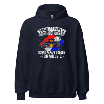 Unisex hoodie (Echte Papa's volgen formula 1)