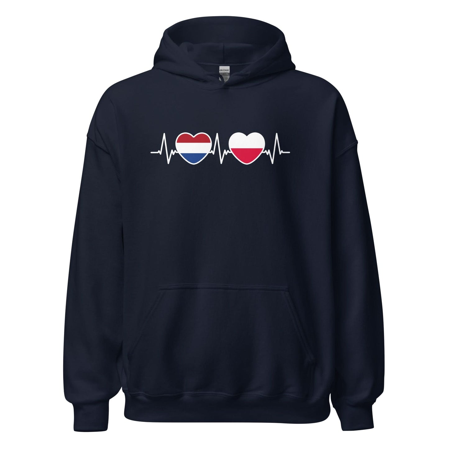 Unisex Hoodie (heartbeat Polen - Nederland)
