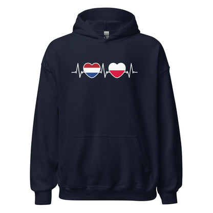 Unisex Hoodie (heartbeat Polen - Nederland)