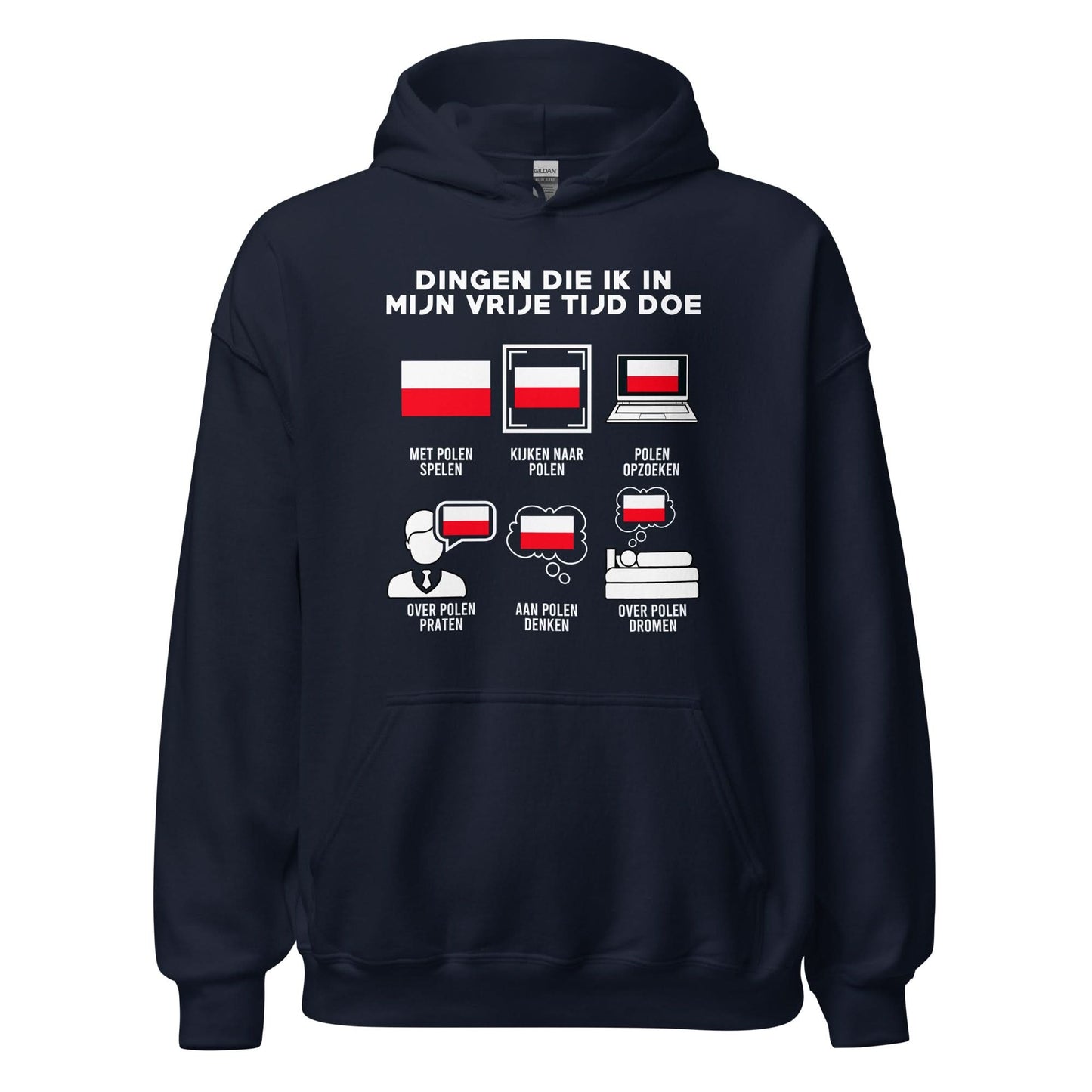 Unisex Hoodie(wat ik in mijn vrije tijd doe - polen)