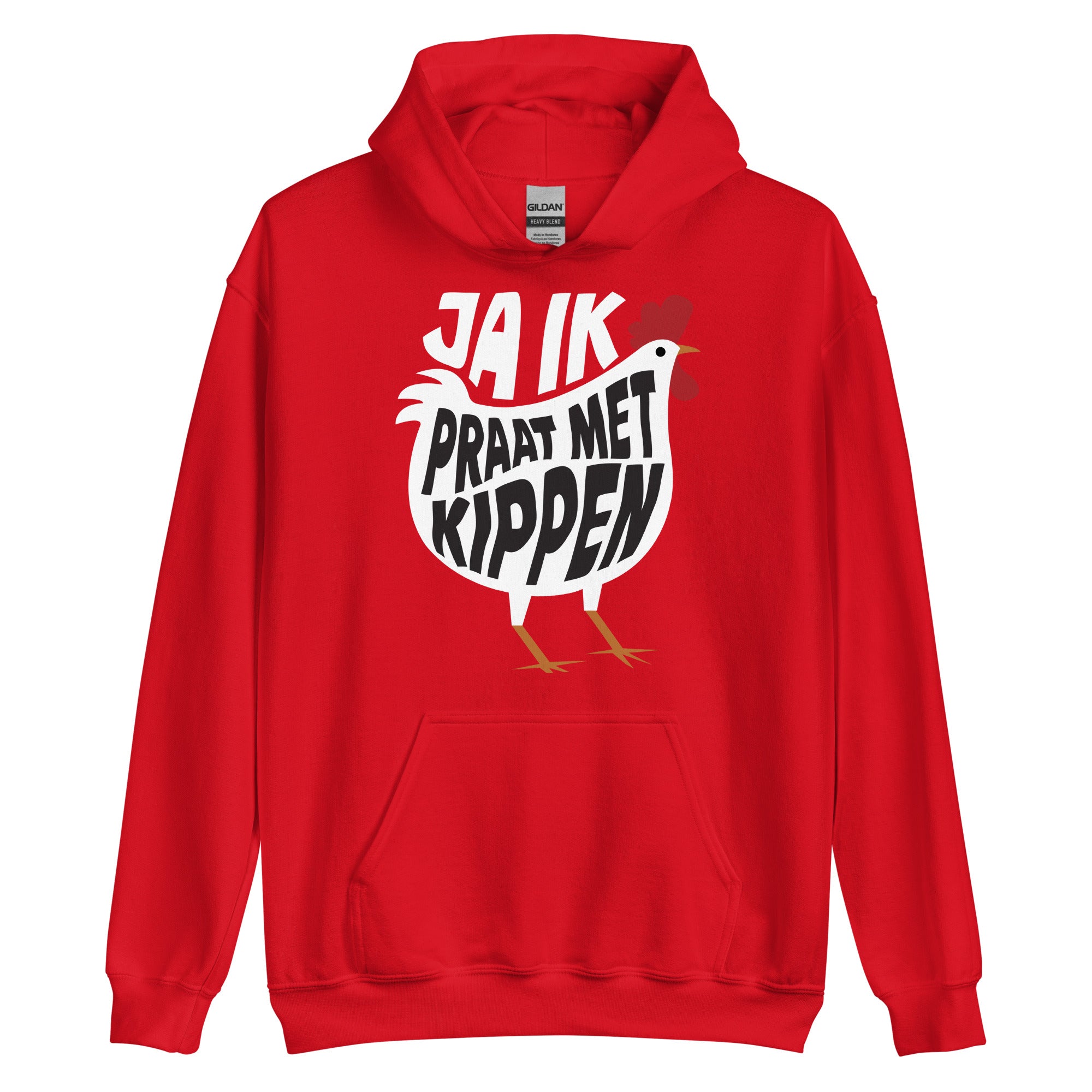 Unisex hoodie - (ja ik praat met kippen)