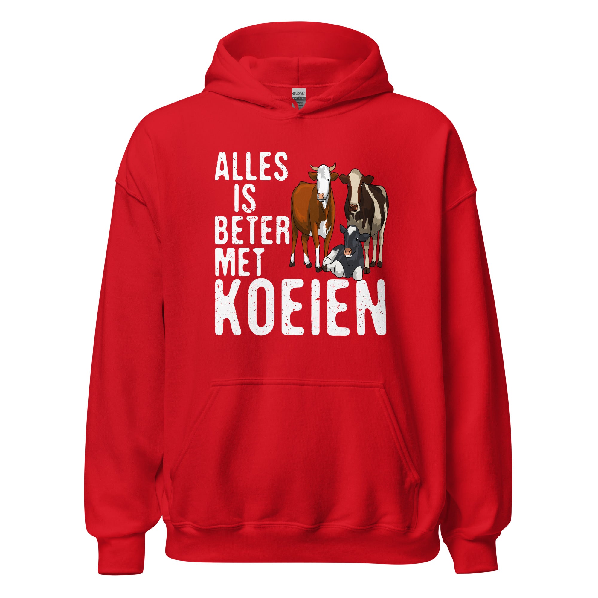 Unisex hoodie (Alles is beter met koeien)