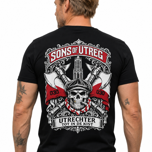 Unisex T-shirt-SONS OF UTREG-ACHTERKANT