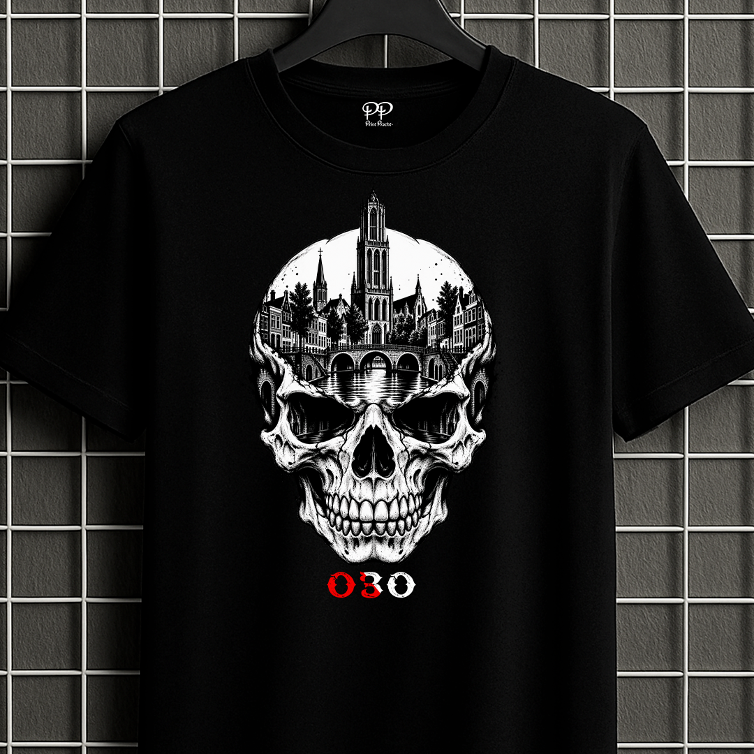 NIEUW! 🆕 Premium T-shirt- SKULL ART UTRECHT 030